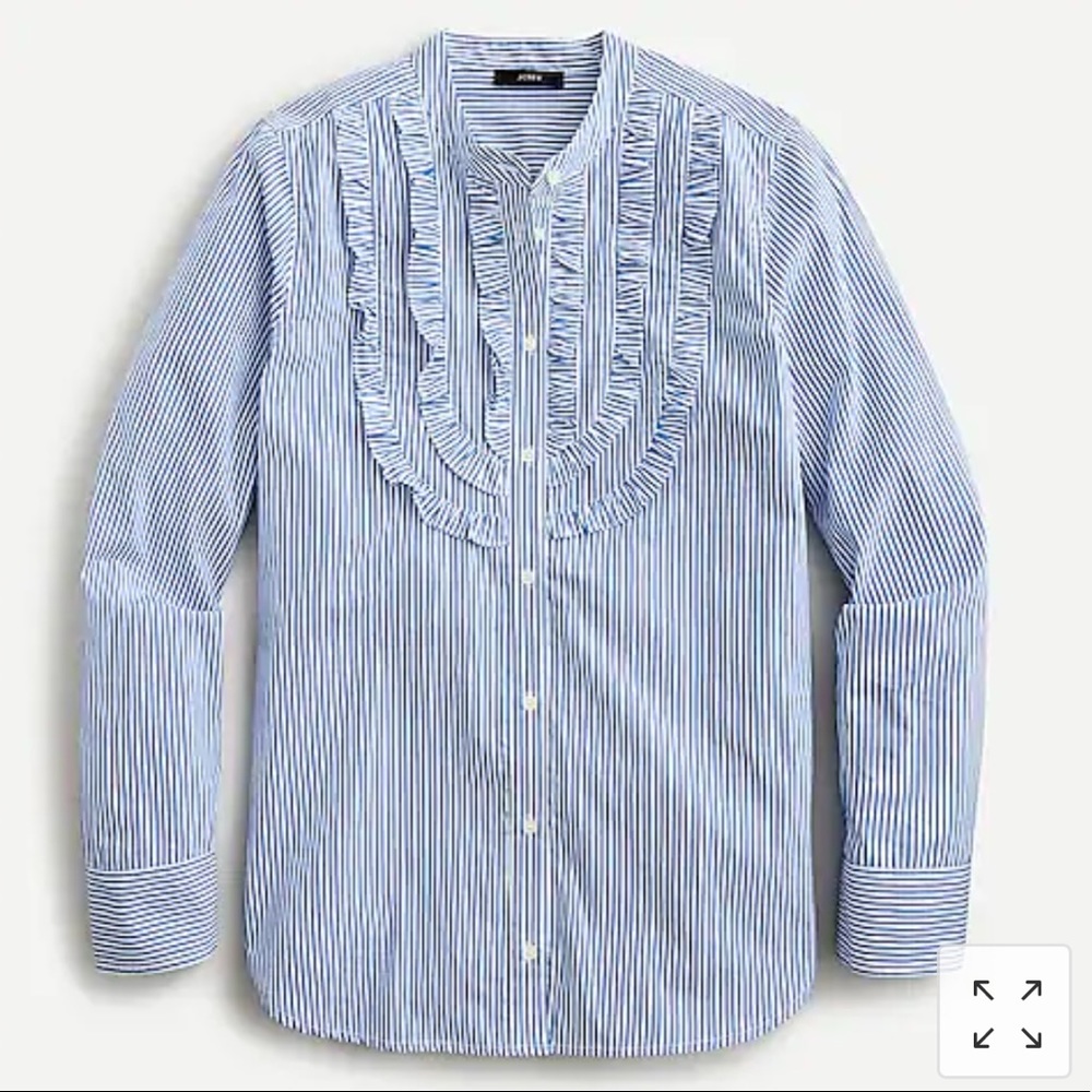 J crew ruffle front shirt - Picture 2 of 3